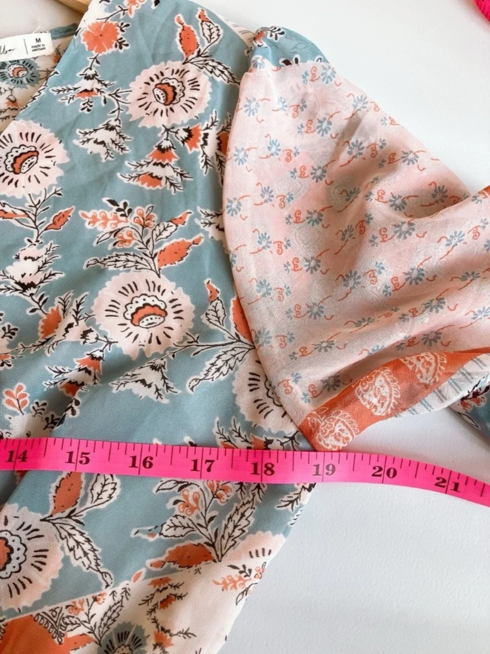 Amazon Active-USA Patchwork Longsleeve Chiffon Jumpsuit Romper Medium NWT - Picture 10 of 12